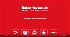 Desktop Screenshot of lieber-leihen.de