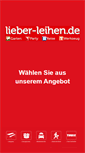 Mobile Screenshot of lieber-leihen.de